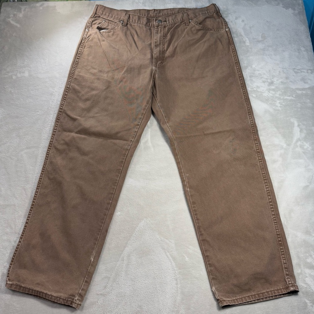 Dickies Brown Relaxed Fit Carpenter Pants Baggy Y2K Men's Sz 38x30 ED218STB